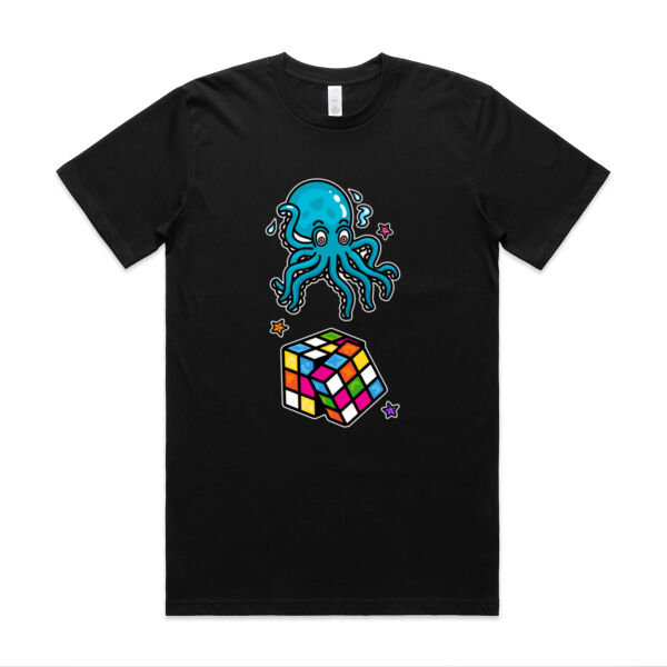 Octo Cube - Blue - AS Colour - Classic Organic Tee Thumbnail