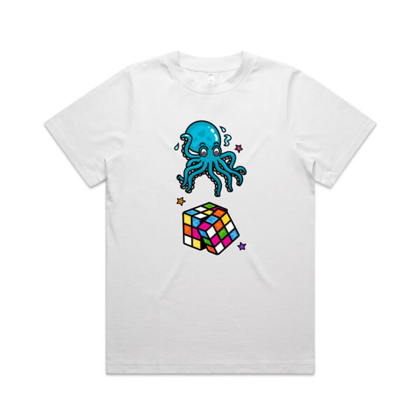 Octo Cube - Blue - AS Colour - Women's Heavy Tee Thumbnail