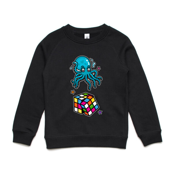 Octo Cube - Blue - AS Colour - Youth Supply Crew Sweatshirt Thumbnail