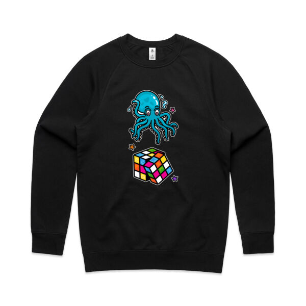 Octo Cube - Blue - AS Colour - Men's Supply Crew Sweatshirt Thumbnail