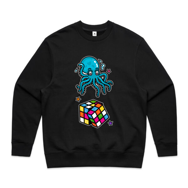 Octo Cube - Blue - AS Colour - Men's Heavy Crew Thumbnail