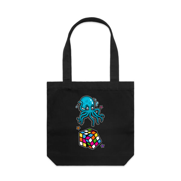Octo Cube - Blue - AS Colour - Canvas Tote 'Carrie' Bag  Thumbnail
