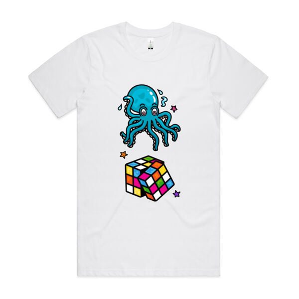 Octo Cube - Blue - AS Colour - Organic Cotton Unisex Tee Thumbnail