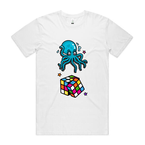 Octo Cube - Blue - AS Colour - Organic Staple Tee Thumbnail