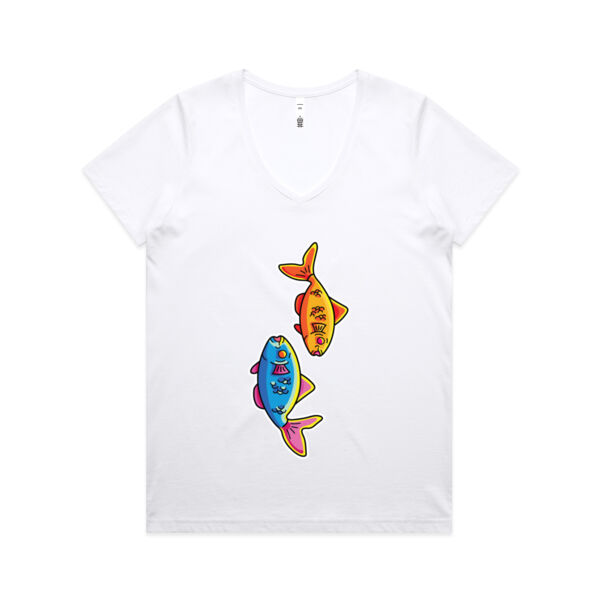 Feelin Fishy - AS Colour - Women's Maple V Neck Tee Thumbnail