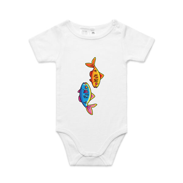 Feelin Fishy - AS Colour - Baby 'Mini-me' Onesie Romper Thumbnail