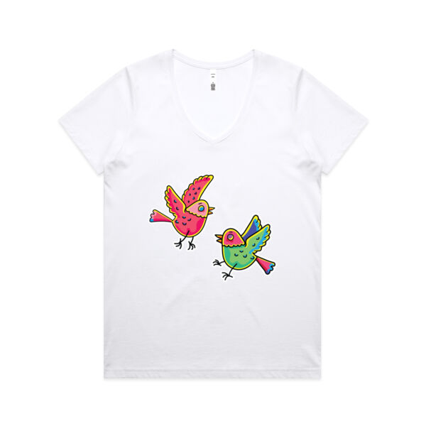 Bashful Birds - AS Colour - Women's Maple V Neck Tee Thumbnail