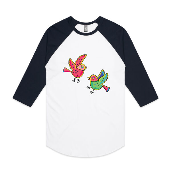 Bashful Birds - AS Colour - 3/4 Raglan Baseball Sleeve Tee Thumbnail