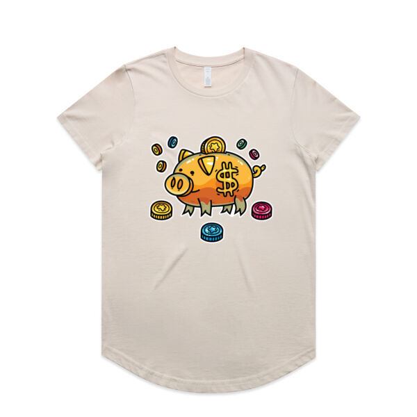 This Little Piggy Bank - AS Colour - Women's Maple Curve Tee Thumbnail