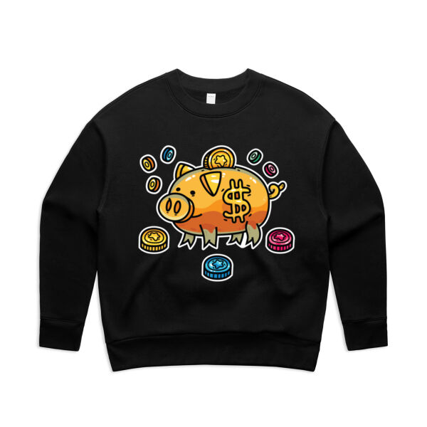 This Little Piggy Bank - AS Colour - Women's Relax Crew Thumbnail