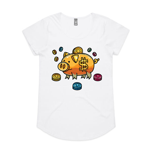 This Little Piggy Bank - AS Colour - Women's 'Mali' Scoop Tee Thumbnail