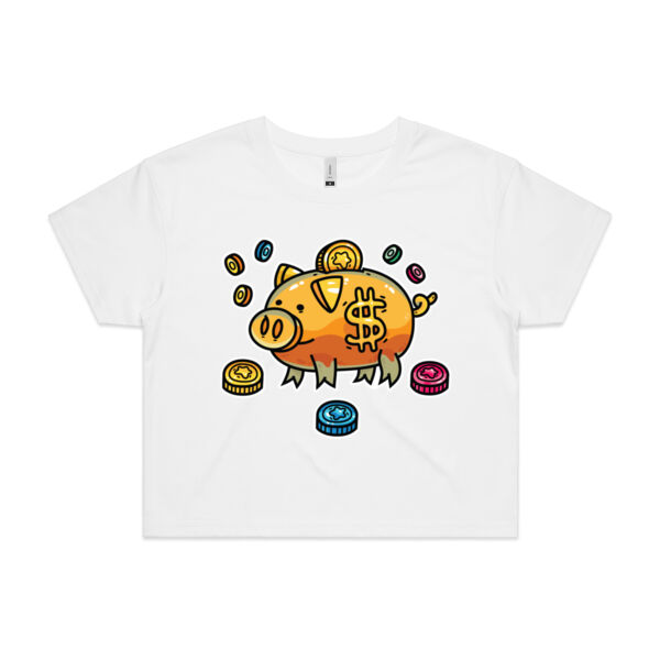 This Little Piggy Bank - AS Colour - Women's Crop Tee Thumbnail