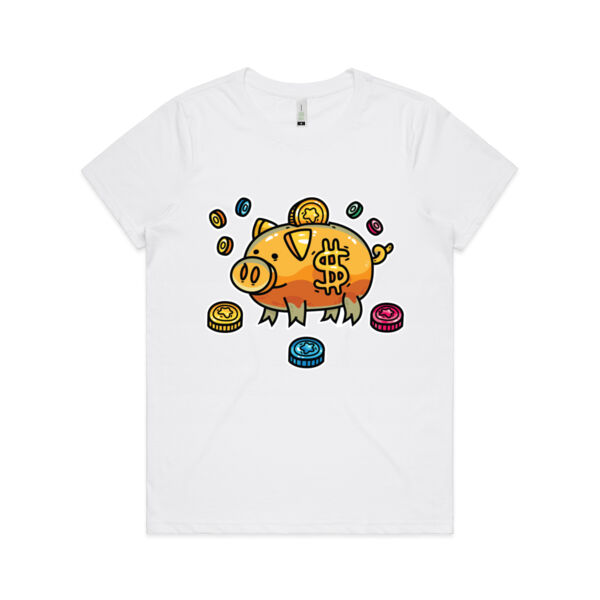 This Little Piggy Bank - AS Colour - Women's  Maple ORGANIC Tee Thumbnail