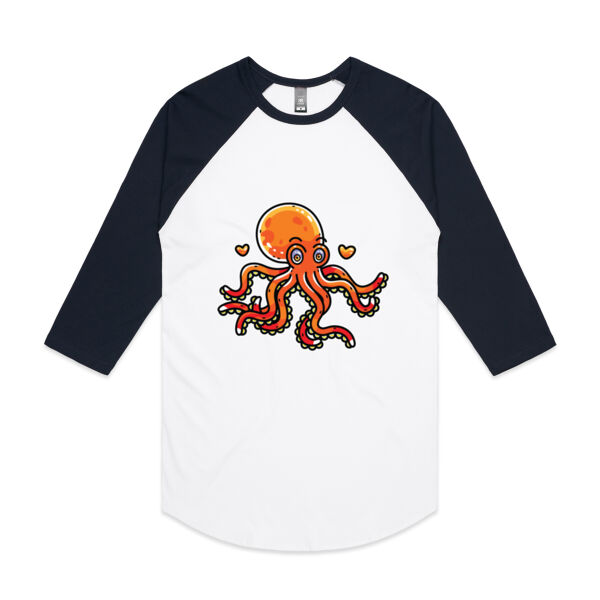 Octo - Candy Corn - AS Colour - 3/4 Raglan Baseball Sleeve Tee Thumbnail