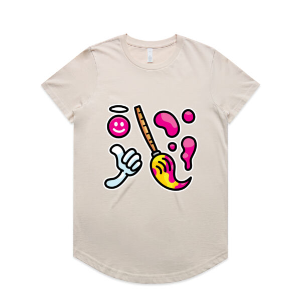 Brush with Happiness - AS Colour - Women's Maple Curve Tee Thumbnail