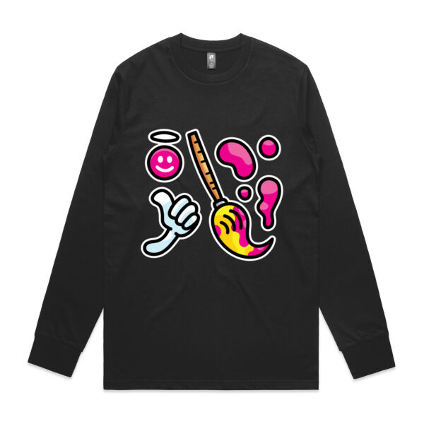 Brush with Happiness - AS Colour - Classic L/S Tee Thumbnail