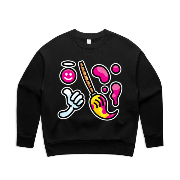 Brush with Happiness - AS Colour - Women's Relax Crew Thumbnail