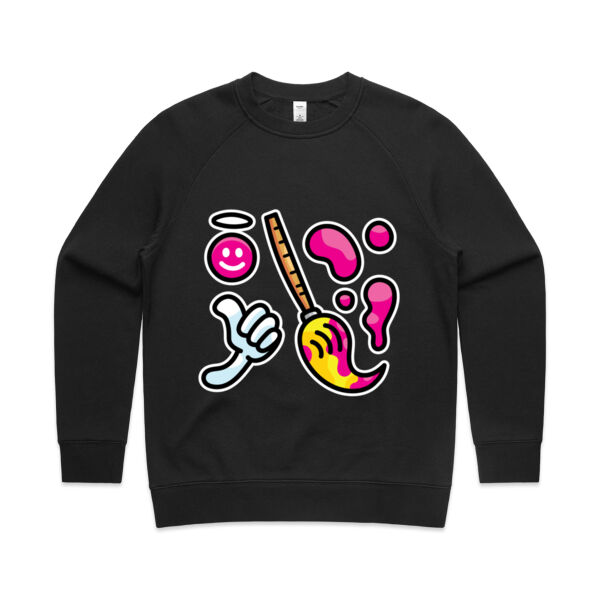 Brush with Happiness - AS Colour - Women's Supply Crew Thumbnail