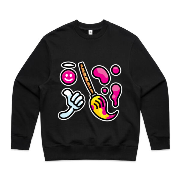 Brush with Happiness - AS Colour - Men's Heavy Crew Thumbnail