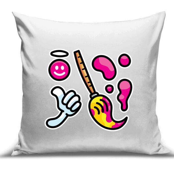 Brush with Happiness - Cushion Cover - 100% Linen Thumbnail