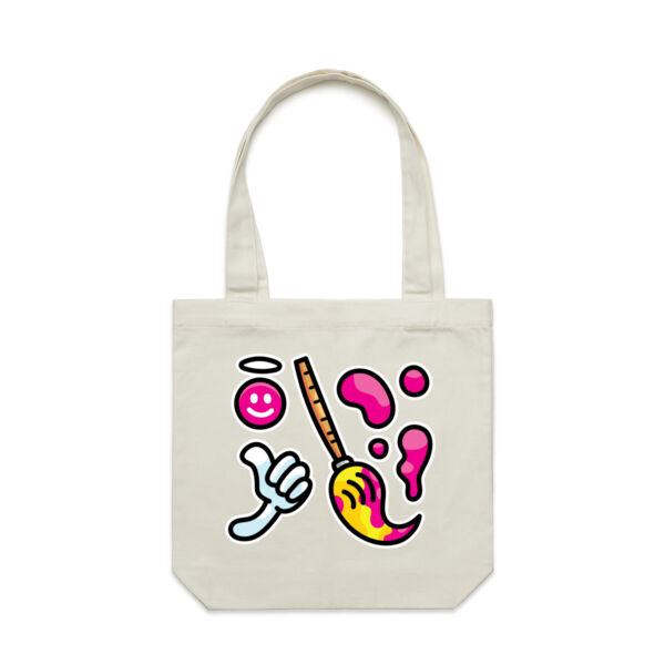 Brush with Happiness - AS Colour - Canvas Tote 'Carrie' Bag  Thumbnail