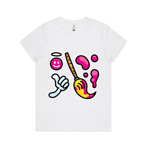 Brush with Happiness - AS Colour - Women's  Maple ORGANIC Tee Thumbnail