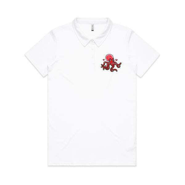 Octo - Cherry - AS Colour - Amy Womens Polo Shirt Thumbnail