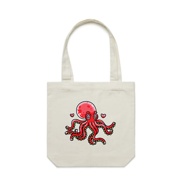 Octo - Cherry - AS Colour - Canvas Tote 'Carrie' Bag  Thumbnail
