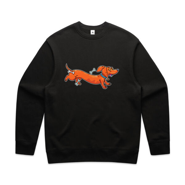 Sausage Dog - Stretchy V2 - AS Colour - Men's Relax Crew Thumbnail