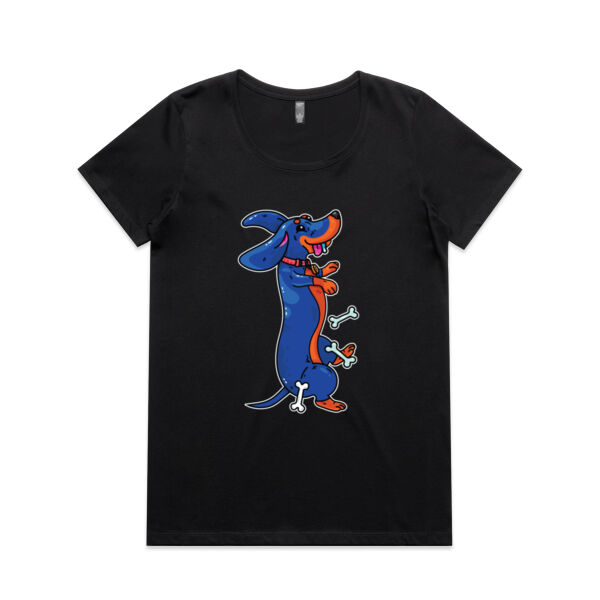 Sausage Dog - Black&Tan - AS Colour - Women's Maple Scoop Tee Thumbnail
