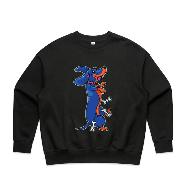 Sausage Dog - Black&Tan - AS Colour - Wo's Heavy Crew Thumbnail