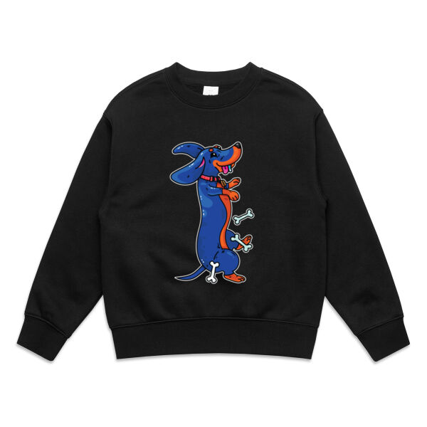 Sausage Dog - Black&Tan - AS Colour - Kids Relax Crew Thumbnail