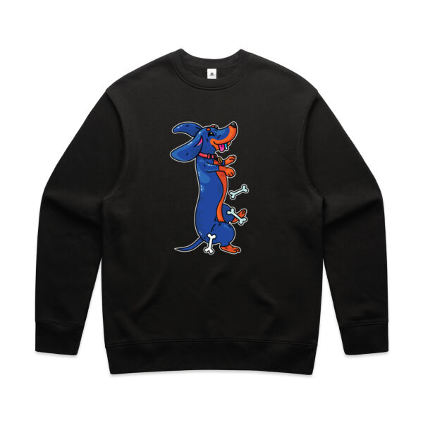 Sausage Dog - Black&Tan - AS Colour - Men's Relax Crew Thumbnail