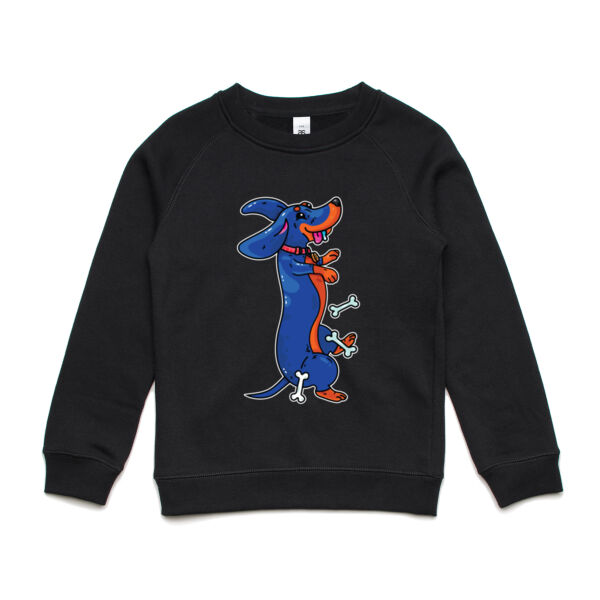 Sausage Dog - Black&Tan - AS Colour - Youth Supply Crew Sweatshirt Thumbnail