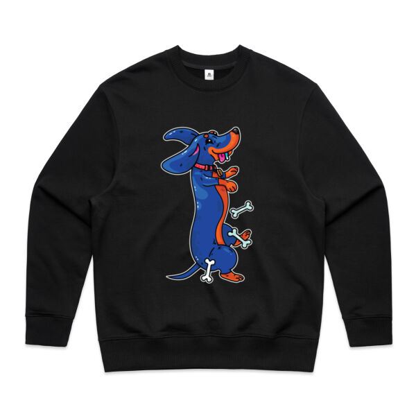 Sausage Dog - Black&Tan - AS Colour - Men's Heavy Crew Thumbnail