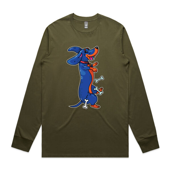 Sausage Dog - Black&Tan - AS Colour -  Men's Staple L/S Tee  Thumbnail