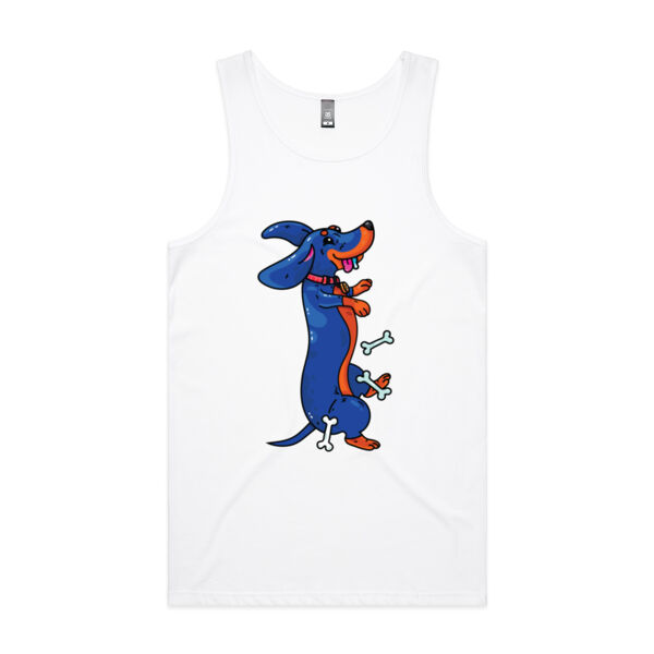 Sausage Dog - Black&Tan - AS Colour - Men's Lowdown Singlet Thumbnail