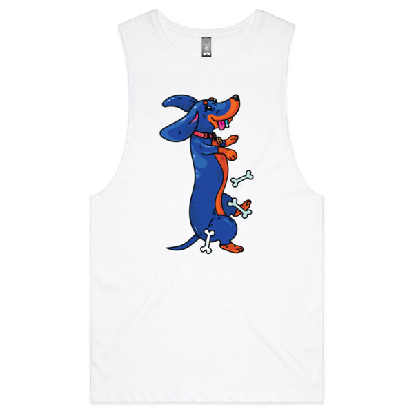Sausage Dog - Black&Tan - AS Colour - Barnard Tank Top - Muscle Tee Thumbnail