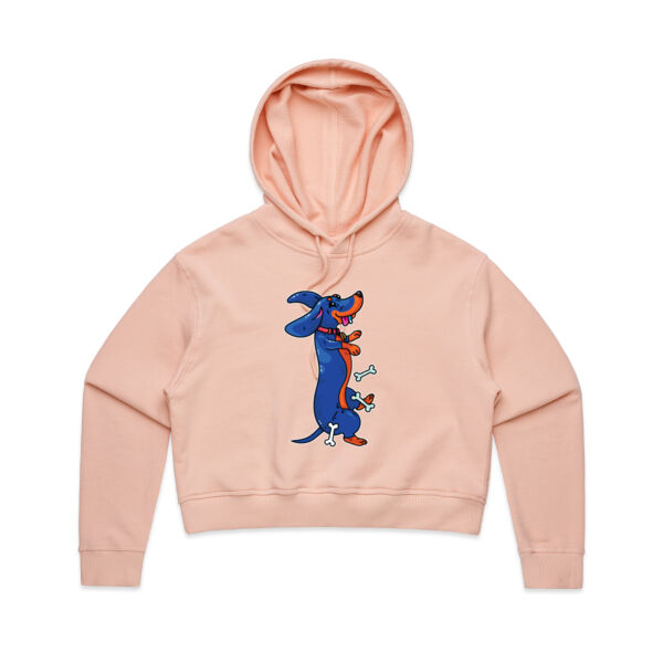 Sausage Dog - Black&Tan - AS Colour - Women's Crop Hood Thumbnail