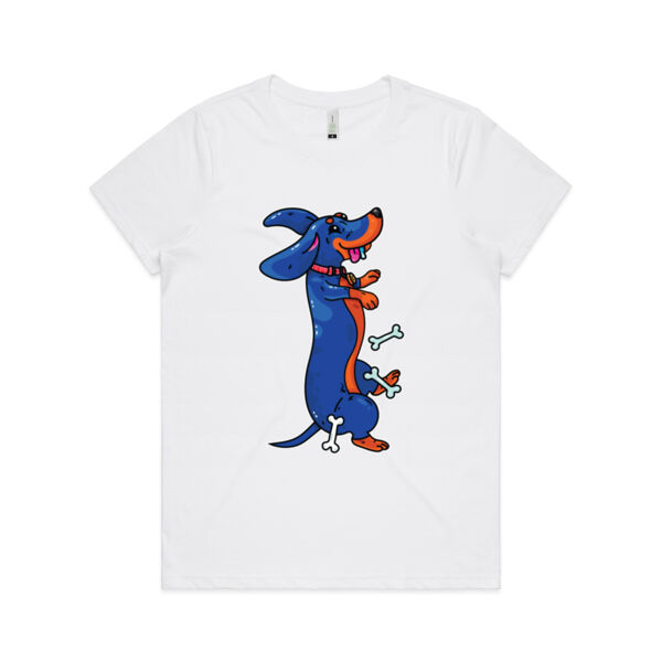 Sausage Dog - Black&Tan - AS Colour - Women's  Maple ORGANIC Tee Thumbnail