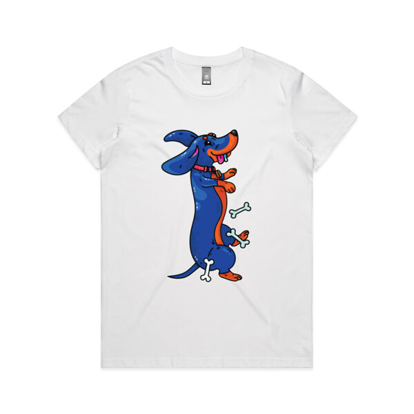 Sausage Dog - Black&Tan - AS Colour - Women's Maple Tee Thumbnail