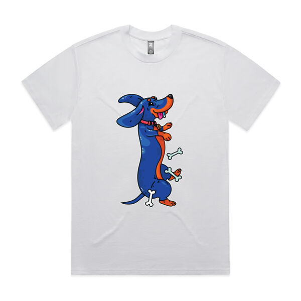 Sausage Dog - Black&Tan - AS Colour - Men's Heavy Tee Thumbnail