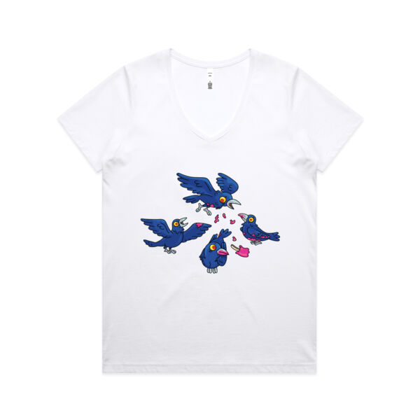 Hungry Crows - AS Colour - Women's Maple V Neck Tee Thumbnail