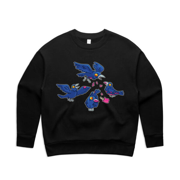 Hungry Crows - AS Colour - Women's Relax Crew Thumbnail