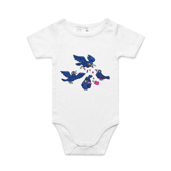 Hungry Crows - AS Colour - Baby 'Mini-me' Onesie Romper Thumbnail
