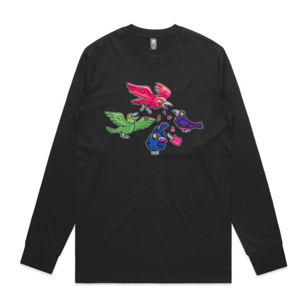 Hungry Crows - V2 - AS Colour - Classic L/S Tee Thumbnail