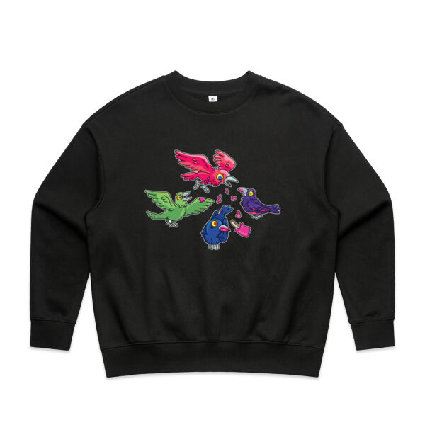 Hungry Crows - V2 - AS Colour - Wo's Heavy Crew Thumbnail