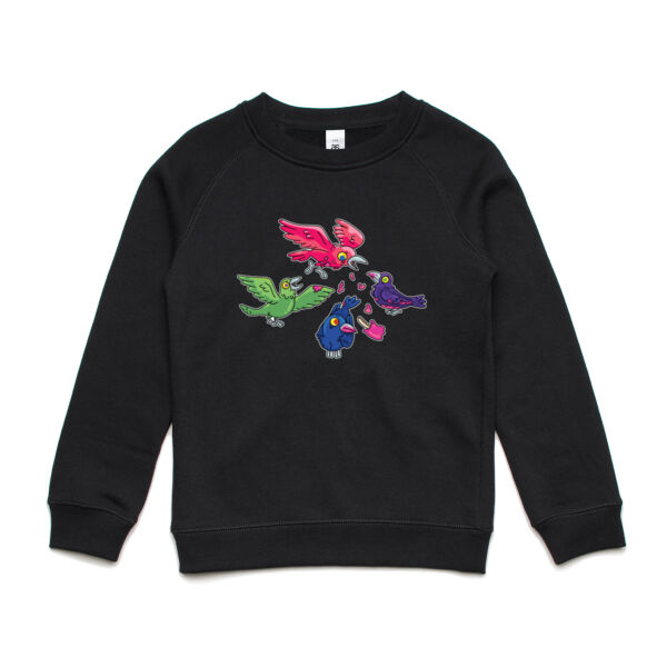 Hungry Crows - V2 - AS Colour - Youth Supply Crew Sweatshirt Thumbnail