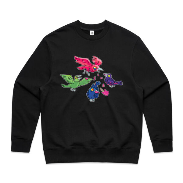 Hungry Crows - V2 - AS Colour - Men's Heavy Crew Thumbnail