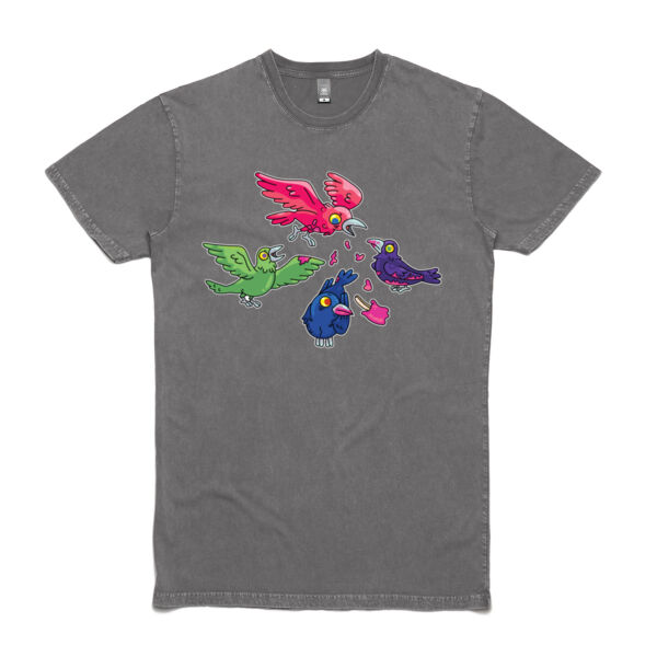 Hungry Crows - V2 - AS Colour Stone Wash Staple Tee Thumbnail
